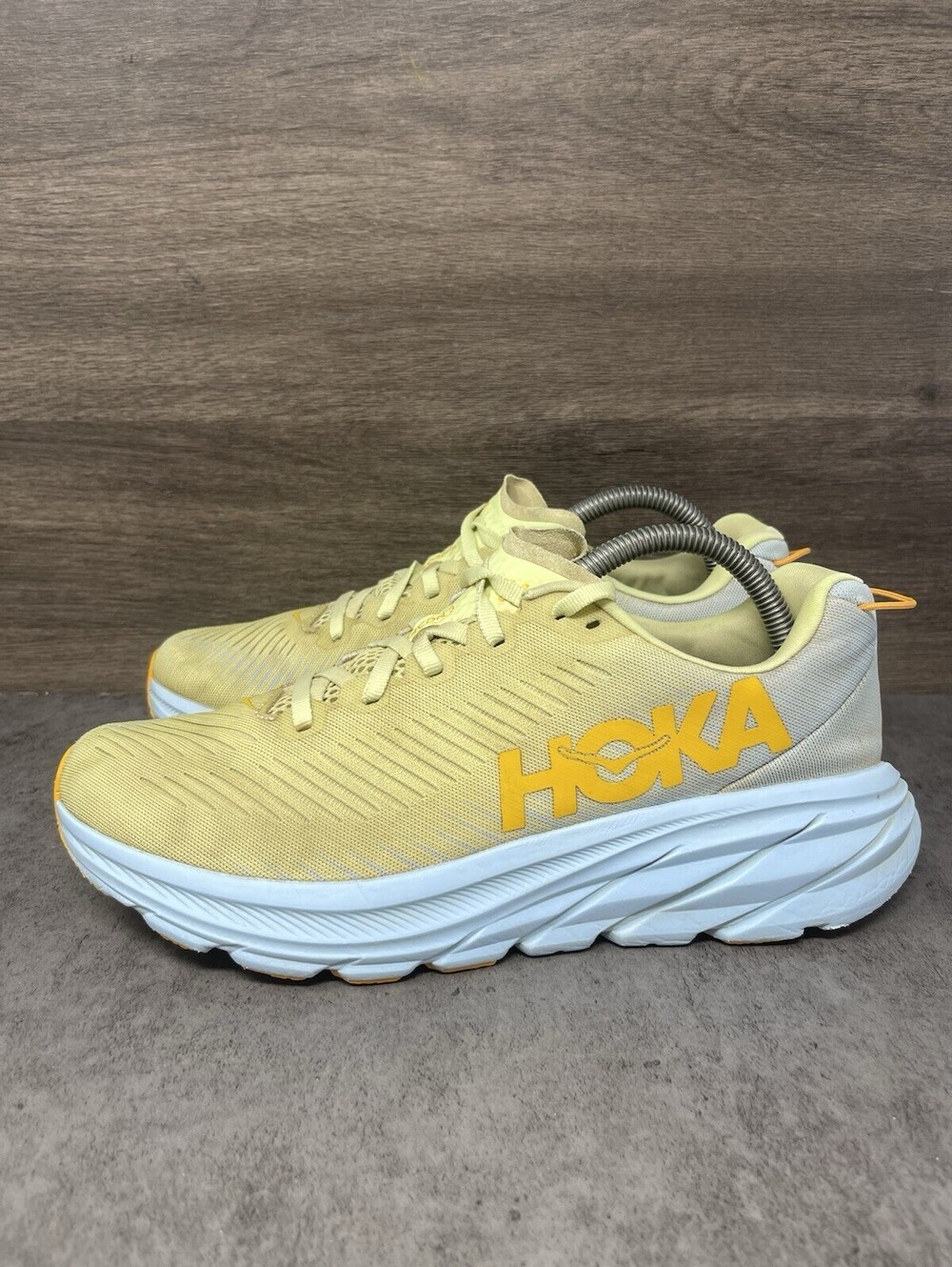 HOKA Rincon 3 Womens Size 9 B Butterfly Yellow Summer Song Running Shoes